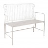 Bench JASMINE 103x50xH93cm, antique white metal