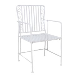 Chair JASMINE antique white metal