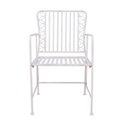 Chair JASMINE antique white metal