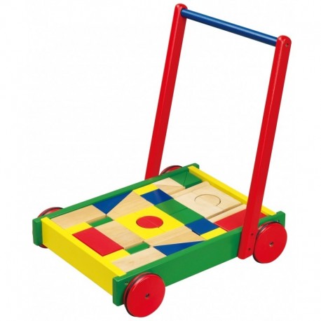 Wooden walker for children with Viga Toys