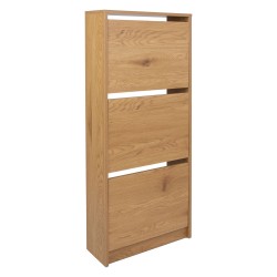 Shoe cabinet AALBORG 49x18xH122cm, oak