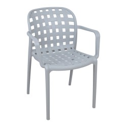 Chair PEACH light grey plastic