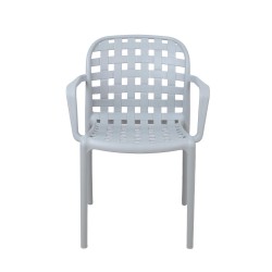 Chair PEACH light grey plastic