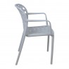 Chair PEACH light grey plastic