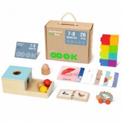 TOOKY TOY Box Pudełko XXL Montessori Edukacyjne 6w1 Sensoryczne 7-8 Mies