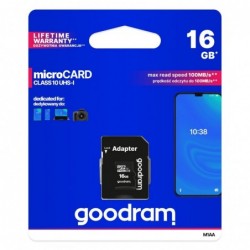Goodram M1AA-0160R12 memory card 16 GB MicroSDHC Class 10 UHS-I