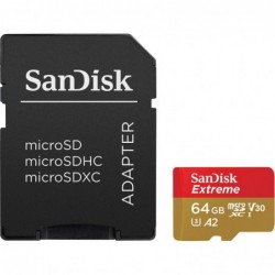 SanDisk Extreme 64 GB MicroSDXC UHS-I Class 10 + adapter
