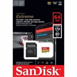 SanDisk Extreme 64 GB MicroSDXC UHS-I Class 10 + adapter