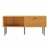 Coffee table LINE 100x50xH45cm, melamine with oak bark