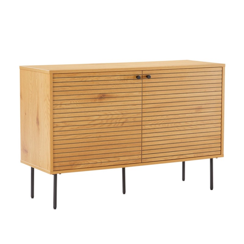 Sideboard LINE 110x40xH74cm, melamine with oak bark