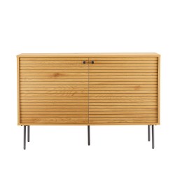 Sideboard LINE 110x40xH74cm, melamine with oak bark