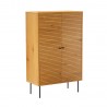 Cabinet LINE 80x40xH130cm, melamine with oak bark