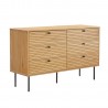 Sideboard LINE 120x40xH75cm, melamine with oak bark