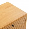 Night stand LINE with 2-drawers 50x40xH50cm, melamine with oak bark