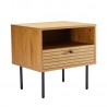 Night stand LINE 50x40xH50cm, melamine with oak bark