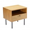 Night stand LINE 50x40xH50cm, melamine with oak bark