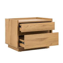 Nightstand SACHA 50x40xH40cm, melamine with oak bark