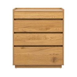 Side board SACHA 75x40xH89cm, melamine with oak bark