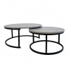 Set of coffee tables BRITU 2pcs, grey