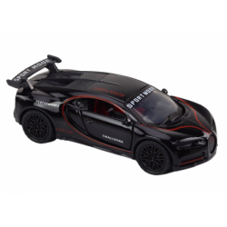 Sports Car Car 1:32 Action Figure Spoiler Metal Black Sounds