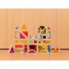 Rainbow Bricks Set of 30 Elements Colored Masterkidz Glass