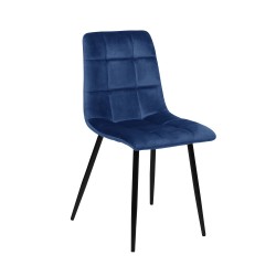 Chair CHILLI dark blue velvet