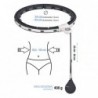 SET HULA HOOP MAGNETIC BLACK HHM15 WITH WEIGHT + COUNTER HMS + WAIST SUPPORT BR163 RED