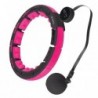 SET HULA HOOP MAGNETIC BLACK/PINK HHM16 WITH WEIGHT + COUNTER HMS + WAIST SUPPORT BR163 BLACK