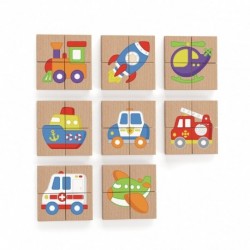 Viga Wooden magnetic puzzle - vehicles FSC certificate
