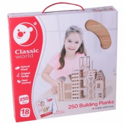 CLASSIC WORLD Wooden Construction Blocks Classic World 250 parts