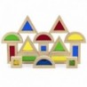 VIGA Wooden Colored Blocks Set of 16 elements