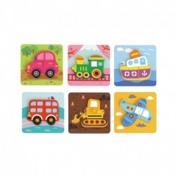 TOOKY TOY Wooden Bricks Jigsaw Puzzle Set 33 Pieces. + 6 Board