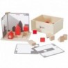 CLASSIC WORLD Wooden Blocks Puzzle Game Buildings Puzzle Spatial Building for Children 41 el.