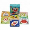 TOOKY TOY Wooden Puzzle Blocks Pins Animal Patterns to Recreate FSC Certificate