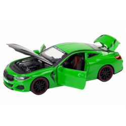 Sports Car Metal Friction Drive Openable Elements 1:24 Green