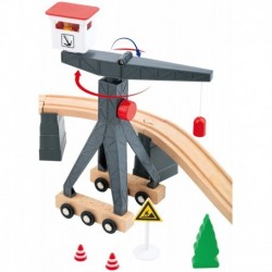 Tooky Toy Wooden Structure Building A Road for Construction Vehicles