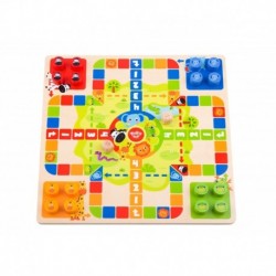 TOOKY TOY Board Games Puzzle 2in1 Ludo Chinese + Free the animals