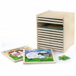 Wooden puzzles by Viga Toys...