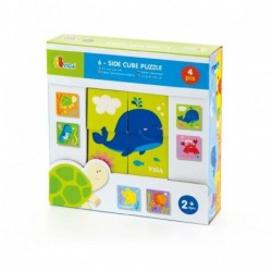 Wooden jigsaw puzzle Sea Puzzle Viga Toys 4 blocks