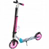 Foldable scooter Raven Galaxia Blue/Pink 200mm with bell, bottle holder and LED core