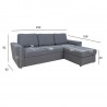 Corner sofa bed INGMAR grey