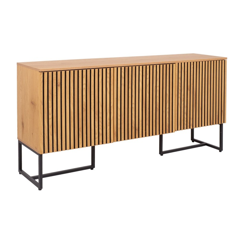 Sideboard HAMPTON 160x40xH80cm, melamine with oak bark