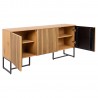 Sideboard HAMPTON 160x40xH80cm, melamine with oak bark