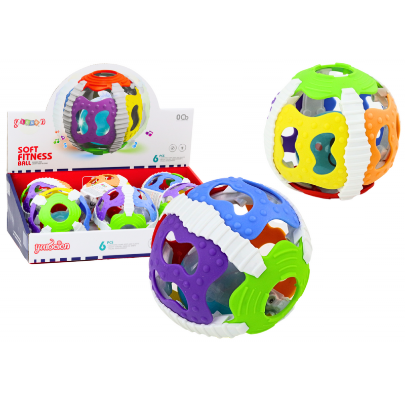 Sensory Ball For Babies, Rubber, Lights, Sounds, Colorful