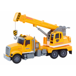 Truck Yellow Crane With Friction Drive Light and Sound Effects