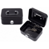 Piggy Bank Storage Box, Lockable, Two Keys, Metal, Black