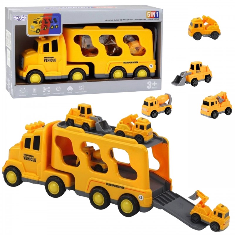 WOOPIE Road Tow Truck Set of 5 Cars - Roadside Assistance