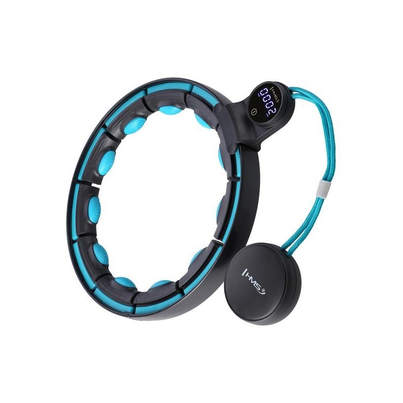 HHM17 HULA HOP BLACK/TURQUOISE MAGNETIC WITH WEIGHT + COUNTER HMS