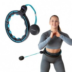 HHM17 HULA HOP BLACK/TURQUOISE MAGNETIC WITH WEIGHT + COUNTER HMS