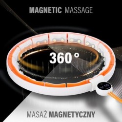 HHM21 HULA HOP WHITE/ORANGE MAGNETIC WITH WEIGHT + COUNTER HMS